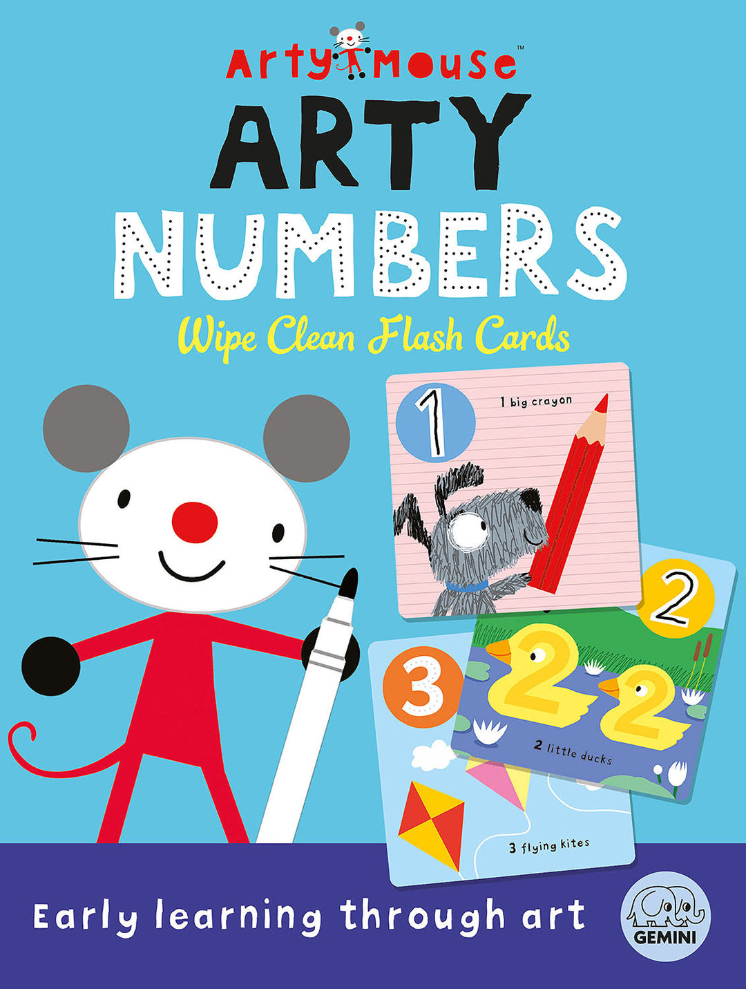Cover image for Arty Mouse Numbers Wipe Clean Flash Cards ISBN 9781836160304